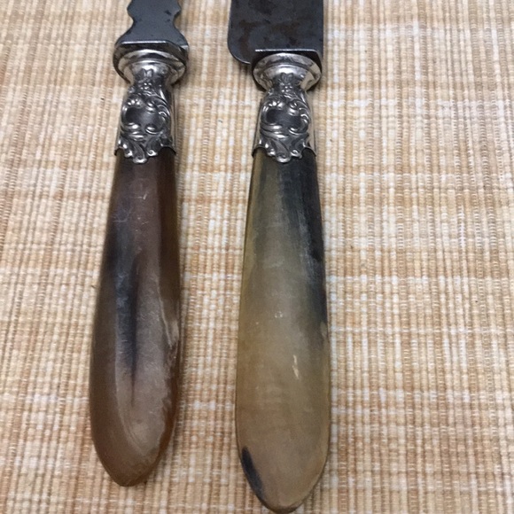 Carving Knife & Fork silver bone - Picture 2 of 4